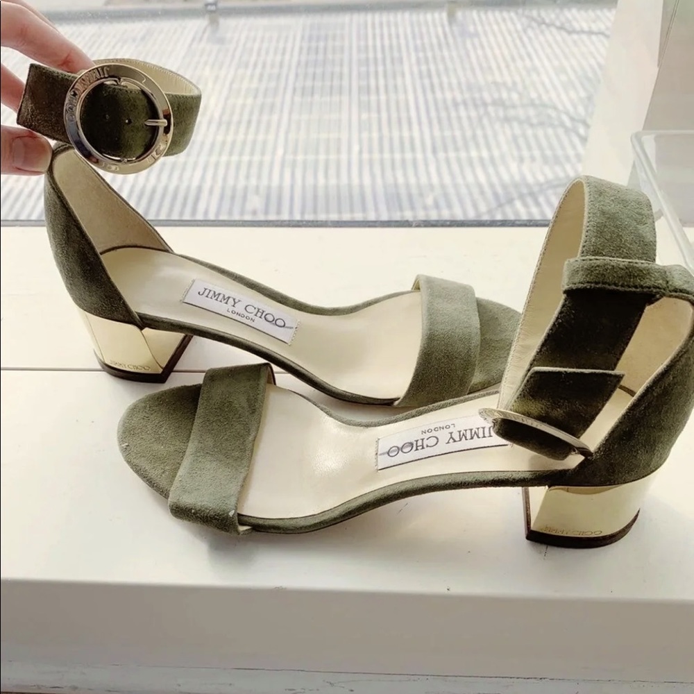 Jimmy Choo Suede Jamie 40mm Sandal in Size EU37
